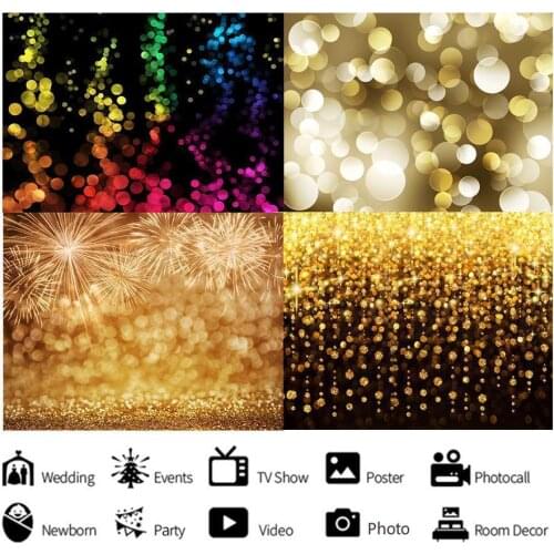 Wonderful Color Light Spot Background for Adult and Child Birthday Party Decoration Photography Studio Photo 3D Digital Backdrop