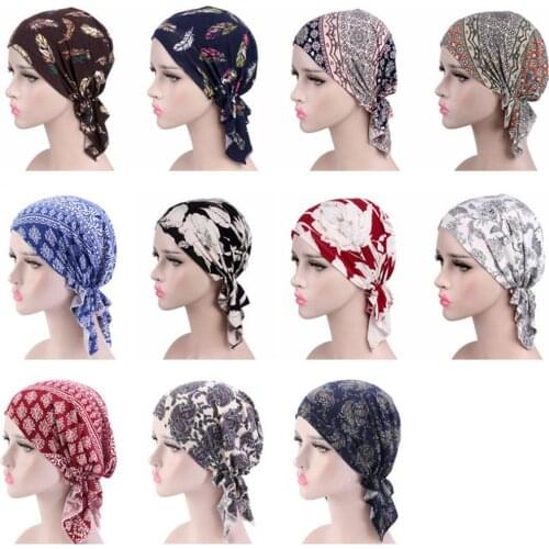 Women Muslim Turban Cancer Chemo Cap Head Wrap Beanie Headscarf Skull Cover Hat