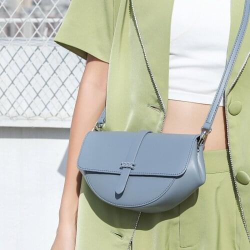 2021 High Quality Women Saddle Bag New Genuine Leather Shoulder Bags For Women Luxury Brand Designer Crossbody Bag Women Handbag