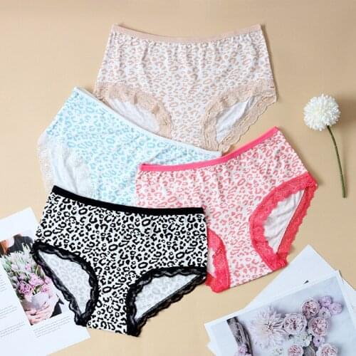 Women Cotton Underwear Panties Girls Briefs Mid Waist Seamless panties Lingeri Female Soft Lace Hip Lifting Underpants-L