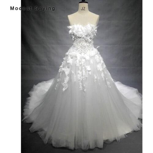 Sexy Sheer Bodice Ivory Ball Gown Embroidery Lace Wedding Dresses 2018 Formal Women Beaded Flowers Bridal Gown vestido de noiva