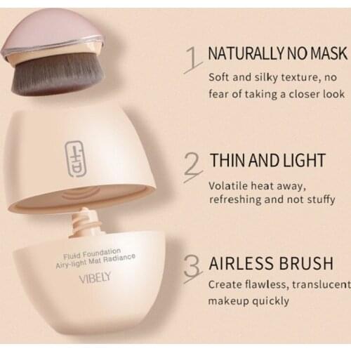 30ml Liquid Foundation Cream Waterproof Moisturizer High Coverage Face Base Concealer Cream Makeup Cosmesitcs With Brush TSLM1