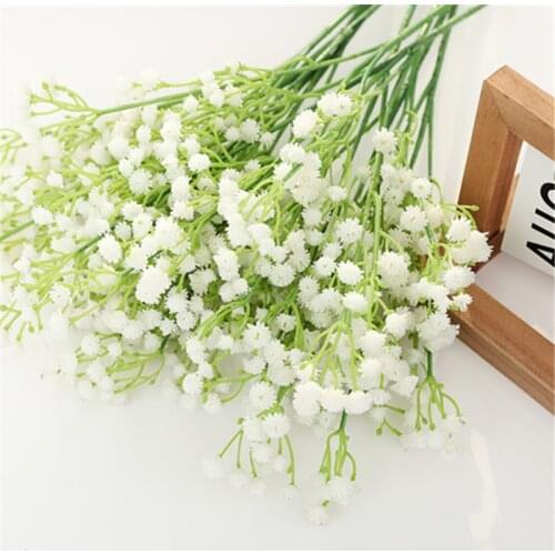 1PCS PU Artificial Gypsophila Single Plastic Bouquet Gypsophila Feel Gypsophila Wedding Simulation Flower