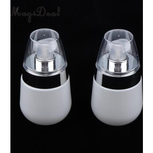 2pcs Empty Glass Lotion Cosmetic Face Cream Bottles Pump Bottle Dispenser 30ml