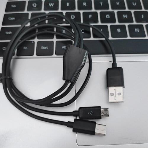 2 in 1 usb charge cable for type c and micro phones and tablets