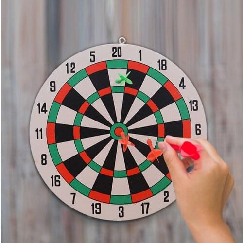 29.5CM Safety Dart Board Game Set Wall Hanging Indoor Outdoor Throwing Game Dual Sides Available Thickened