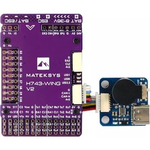 30.5mm Matek H743-WING MPU6000&ICM20602 Barometer OSD Blackbox INAV 3-8S Flight Controller for RC FPV Airplane Fixed-Wing Drones