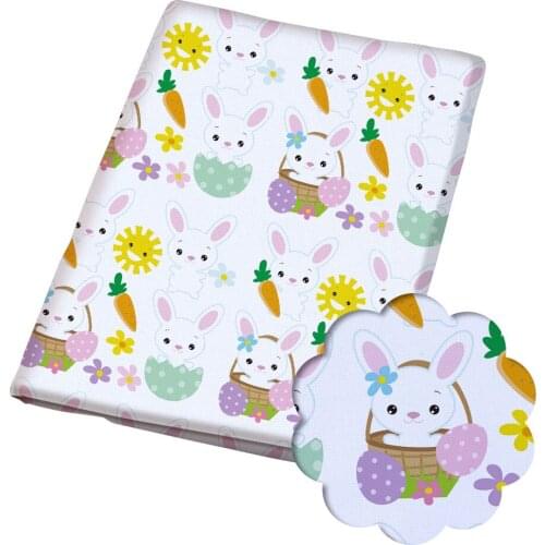 50*140CM Easter Day Polyester cotton Fabric Patchwor Printed for Tissue Kids Home Textile for Sewing Doll Dress Curtain