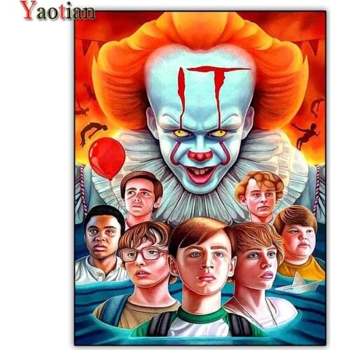 5D Square Diamond Painting Movie Horror Joker Picture of Rhinestones Handicraft Kits Home Decor Diamond Embroidery gift