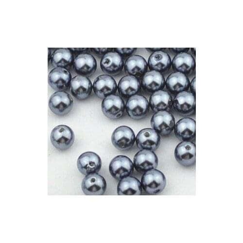 200pcs 10mm necklace fitting diy beads ABS silver grey color round pearl beads