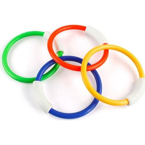 4 Pcs/Pack Child Kid Swimming Pool Underwater Diving Rings Toys Underwater Swimming Pool Diving Summer Beach Water Play Toys