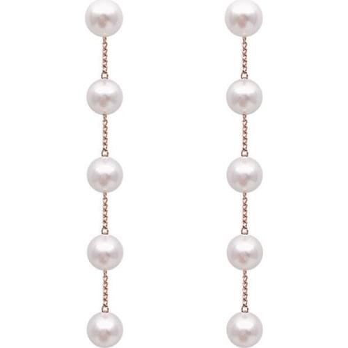 Long Pearl Tassel Earrings Korean Dongdaemun Simple Temperament Ins Hanging Earrings The New Listing Best Sell Wholesale