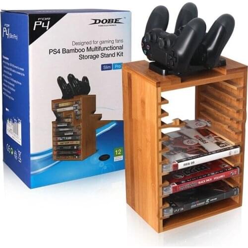 DOBE TP4-026 Bamboo Game Card Multifunction Disc Storage Kit For PlayStation4 PS4 Slim Pro Accessories