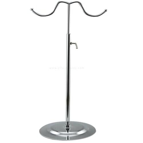 Double-side handbag display rack plating high-end stores handbag display stand bag hooks wrought iron frame bag holder