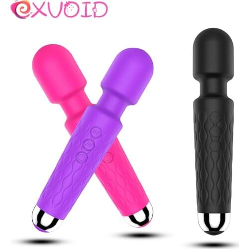 EXVOID AV Stick Vibrator Powerful Magic Wand Silicone Dildos for Woman G-spot Massager Sex Toys for Women Clitoris Stimulator