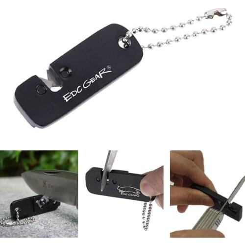 Stone whetstone EDC gear grind knife hone sharpener grindstone mini bushcraft tool keychain sharpen grinder pocket outdoor