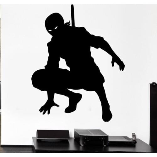 Kendo Wall Sticker Warrior Ninja Poster Vinyl Art Wall Decals Home Decoration Decor Mural Kendo Samurai Decal