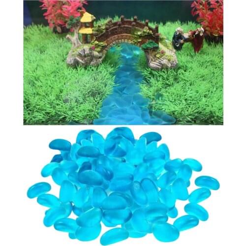Beautiful Blue Ocean Glass Stone Decoration Ornament For Aquarium Fish Tank Home Garden Vase 13-26MM