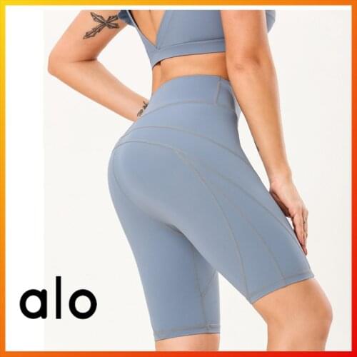 Alo Yoga Summer Womens Four-Color Sports Shorts Cycling Exercise Fitness Yoga Shorts Stretch High Waist Leggings 1927
