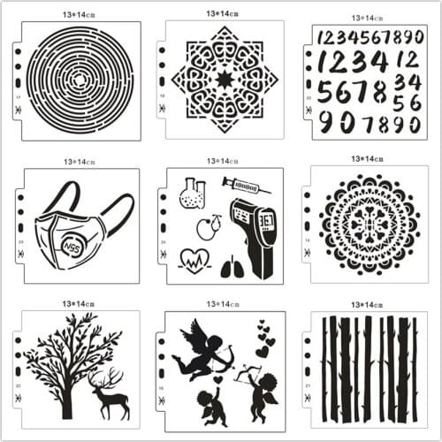 Masks plastic mold shield DIY cake scrapbook stencils hollow Embellishments printing lace ruler Valentines Day