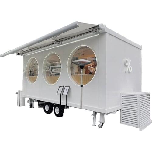 Mobile Food Trailer Vintage 4 Wheels Street Coffee Bar Ice Cream Catering Cart Vending Kiosk Bubble Tea Food Cart for Sale