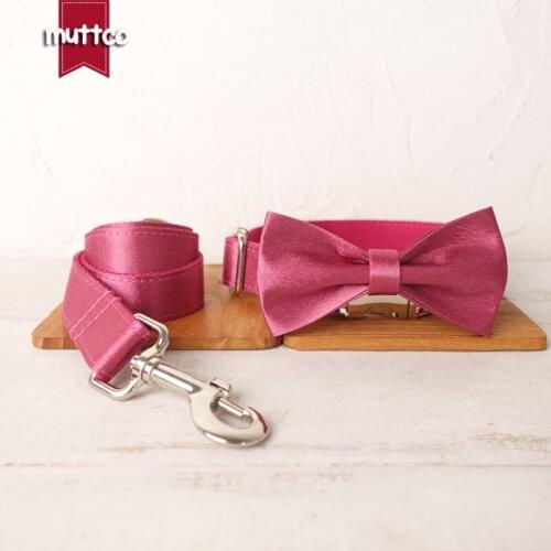 MUTTCO pretty pet dog ID tag collar leash THE SHINY CHERRY self-design adjustable puppy nameplate collar 5 sizes UDC113