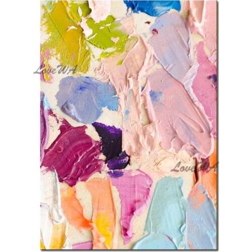 New Arrival Colorful Abstract Design Wall Hangings Heavy Textured Acrylic Canvas Art Handmade Oil Painting Wall Decor Picture