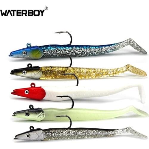 WATERBOY Wobber Sinking Fish Lure Lead Jig Head Soft Lure Artificial Fishing Bait Peche Pesca Leurre 1pcs 11cm 22g
