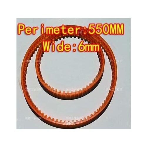MB550 Wide:6mm Sewing Machine PU Single Side Teeth Transmission Drive Belts Small Motor V Belts