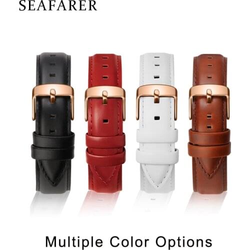 Watch Strap Brown With Rose Gold Clasp Watchband 14mm 18mm 20mm For DW Daniel Wellington Watch Band