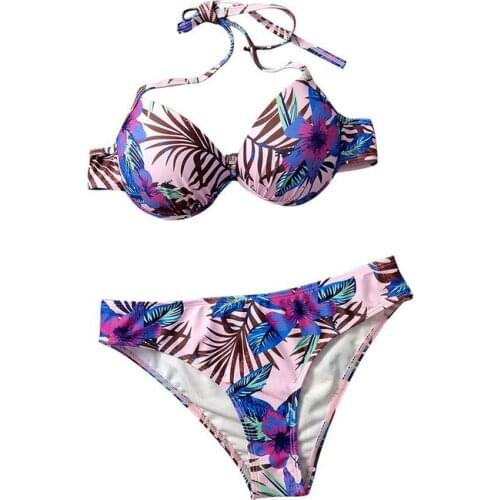Sexy Thong Bikini Set Women Swimwear 2019 New Push Up Padded Brazilian Beachwear Biquini Swimsuit Women Bathing Suit S-XL