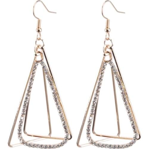 Dangle Earrings Women Long Pendant Eardrop Earrings Fashion Jewelry Hyperbolic Geometry Hollow Out Metal Punk Earrings Femme