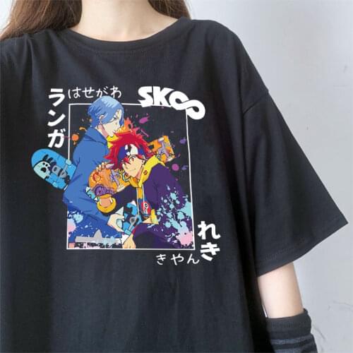 Janpanese Anime sk8 the infinity t shirt for Women Girls Kpop Kawaii Cute Harajuku y2k tops Japan oversized femme reki miya