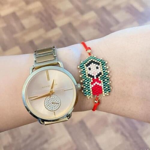 YD Mexican Ethnic Girl Flag Element Beaded Bracelet Miyuki Rice Beads Hand-woven Jewelry Beads for Bracelet Bridesmaid Gift