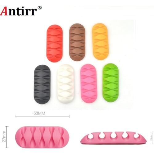 Cable clip Cable Winder Earphone Cable Organizer Wire Storage Silicon Charger Cable Holder Clips for MP3 MP4 Earphone