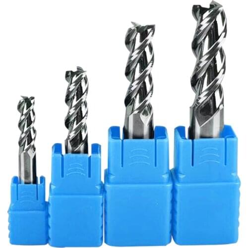 ZGT Aluminum Cnc Cutter HRC50 3 Flute Aluminum Copper Wood Milling Tools Mill Carbide Tungsten Steel Milling Cutter End Mill