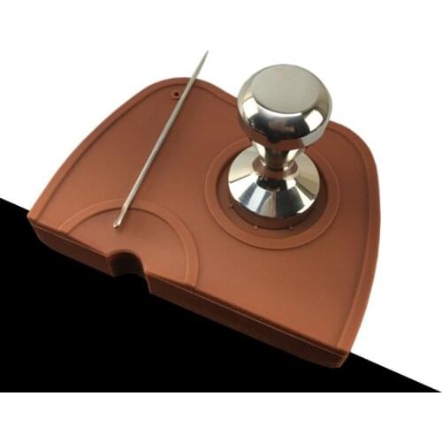 1PC Coffee Hammer Mat Silicone Espresso Double Coffee Tamper Mat Corner Coffee Powder Maker Hammer Pressure Mat PH 002