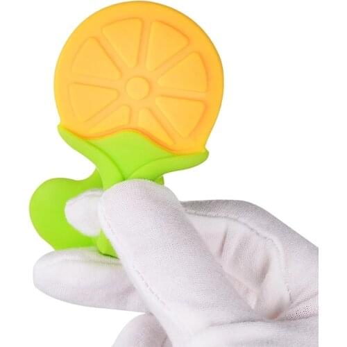 1pcs Soft Baby Teether Safe Toys Toddle Banana Teething Ring Silicone Chew Dental Care Toothbrush Nursing Beads Gift Infant