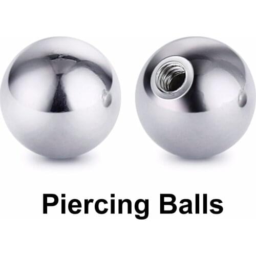 10Pcs 2 3 4 5 6mm Stainless Steel Ball Piercing Parts 14/16G Lip Tongue Belly Nose Ring Body Jewelry Piercing Accessory Пирсинг