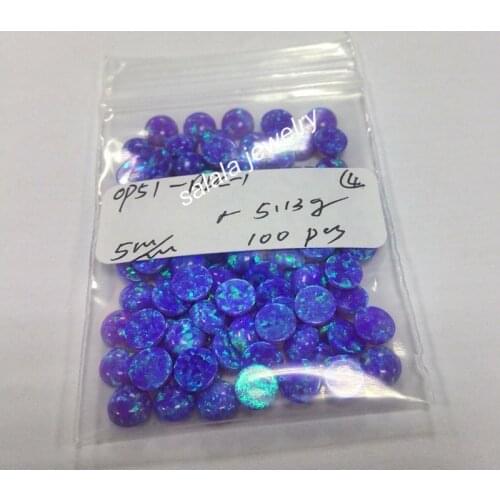 100pcs/lot Free Shipping 5mm Round Fire Opal , Synthetic Fire Opal Round Cabochon Opal Stone