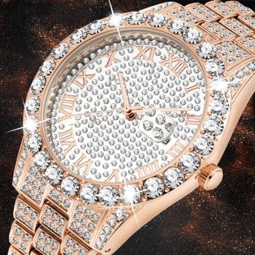 2021 Direct Sales Relogio Masculino Fashion Casual Classic Full Diamond British Mens Watch Male Calendar Waterproof Watch