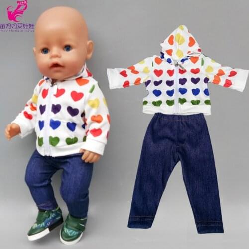 40cm born baby doll clothes jacket pants 18 inch american doll clothes trousers dolls coat