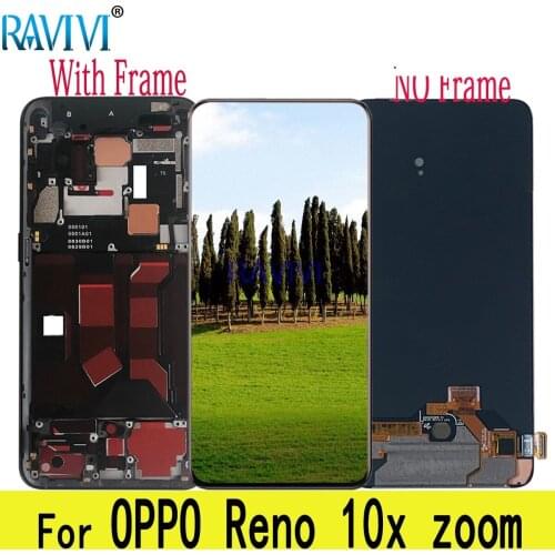 6.6" 10Xzoom AMOLED LCD For OPPO Reno 10x Zoom LCD Display Touch Screen Digitizer Assembly Replacement For OPPO Reno10x Zoom
