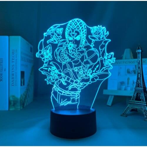 Anime 3d Lamp JoJo Bizarre Adventure for Bedroom Decor Light Birthday Gift for Him JoJos Bizarre Adventure Manga Led Light