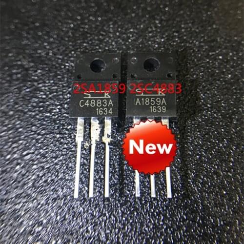 Free Shipping New original pair 2SA1859A/2SC4883A 2SA1859 2SC4883 A1859A C4883A 1859 4883 180V 2A TO-220F