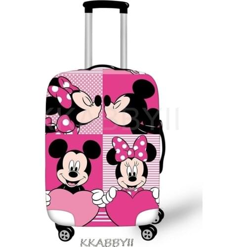 Disney 18-32 inch Travel Accessories suitcase cover Mickey Mouse Luggage Protective Cover Cartoon Elastic Dust Bag Case