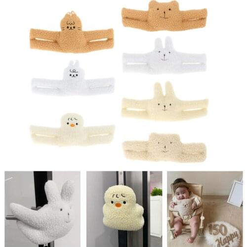 1pc Animal Door Stop Door Mounted Baby Pinch-proof Door Clip Lamb Wool Baby Doll Gifts