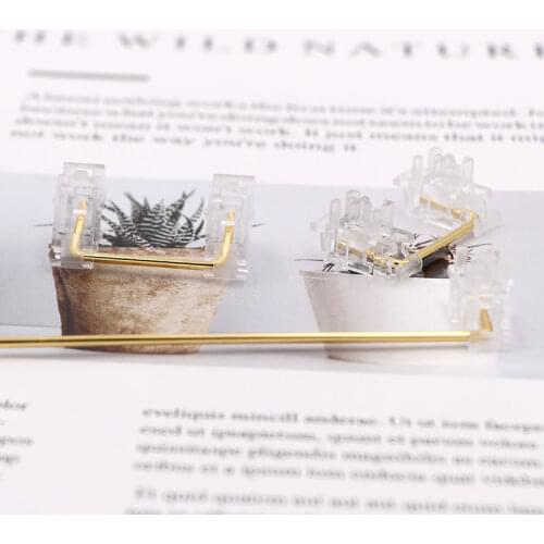 Everglide Panda V3 Stab Plate Mounted Stabiliser 6.25u Transparent golden stabs