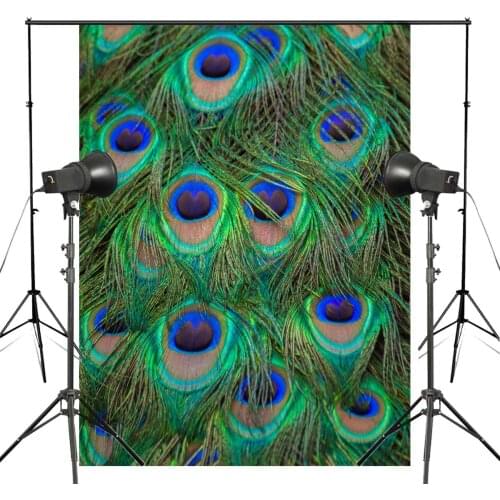 5x7ft Clearly Peacock Tail Photography Background Feather Backdrop Kids Photo Studio Backdrop