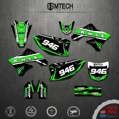 DSMTECH Motocross Graphics DECALS STICKERS kits For Kawasaki KXF450 KX450F 2009 2010 2011 For Kawasaki 450 KXF 2011-2009